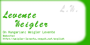 levente weigler business card